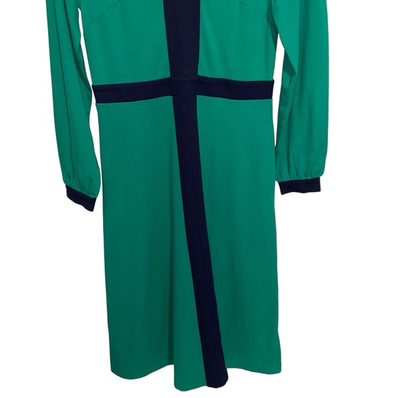 Boden Dress Womens Size 8 R US Catherine Ponte Colorblock Kelly Green Navy Blue - Picture 4 of 13